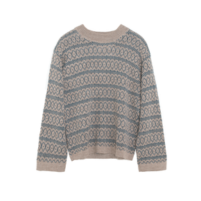 Knitted sweater with a pattern on a white background
