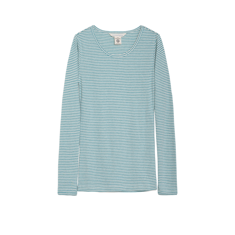 Striped long-sleeve shirt on a white background