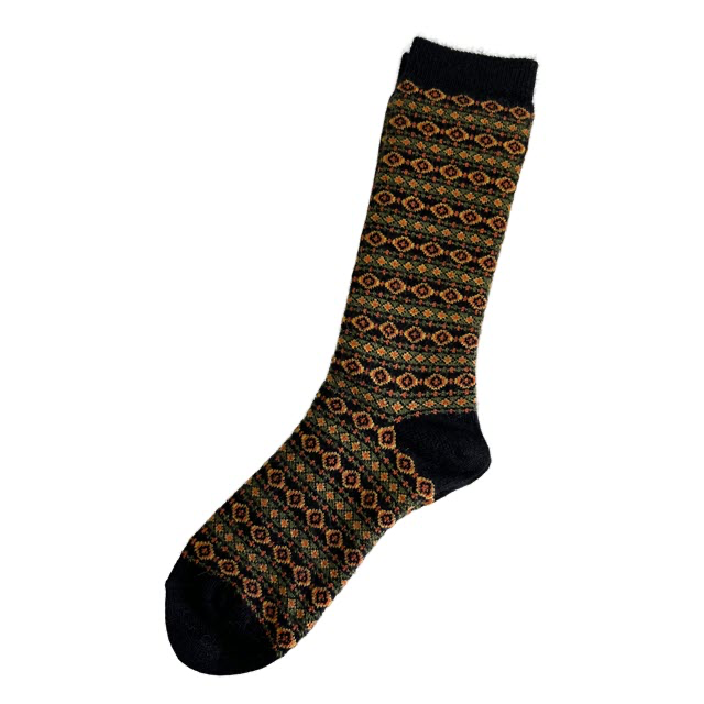 Patterned sock on a white background