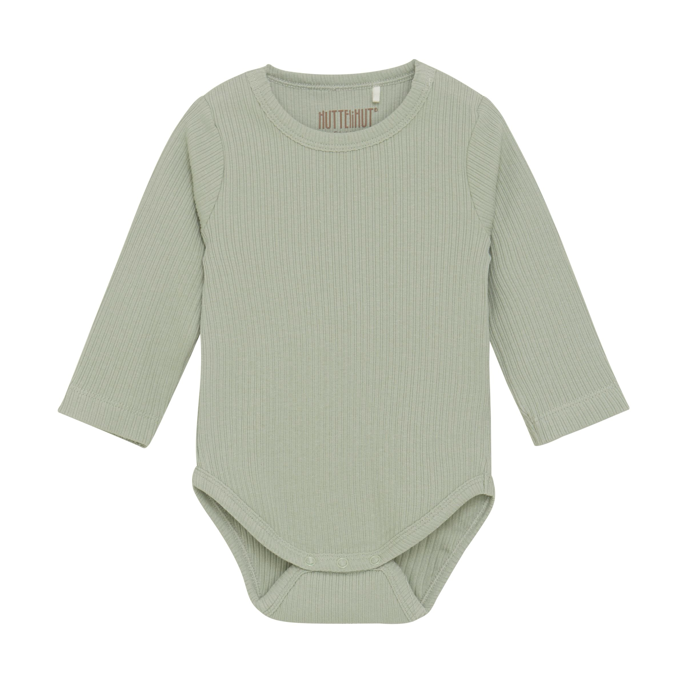 Huttelihut Babies Long Sleeved Ribbed Onesie