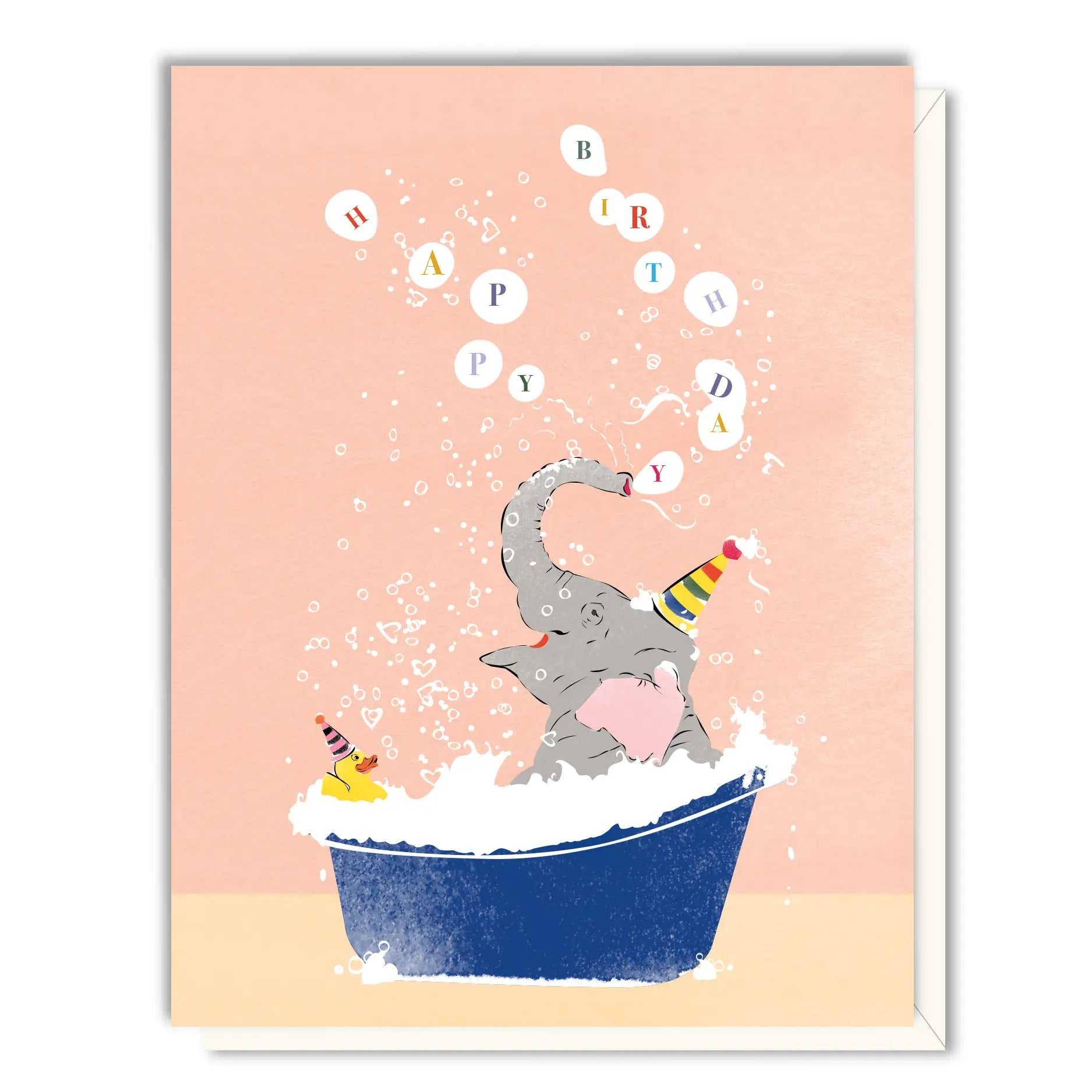 elephant in the bath with a rubber duck