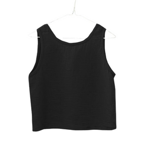 Black tank top on a white background