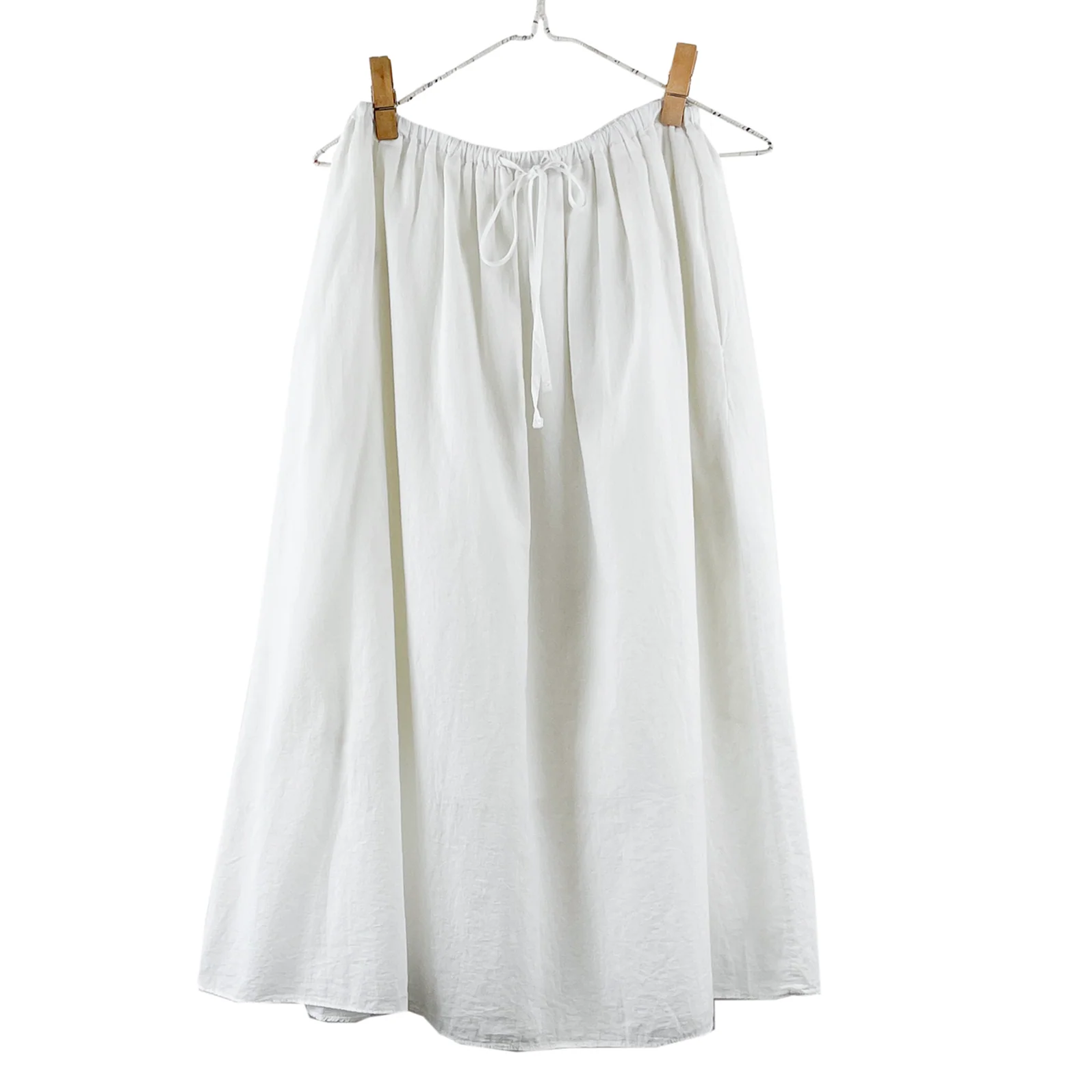 THE9SHOP EVERYDAY SKIRT ホワイト It Is Well L.A. Everyday Skirt | 100% Cotton | Fluff Alpaca