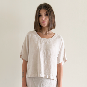 It Is Well L.A. Linen Short Sleeve Top