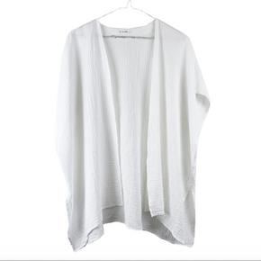 White cardigan on a white background