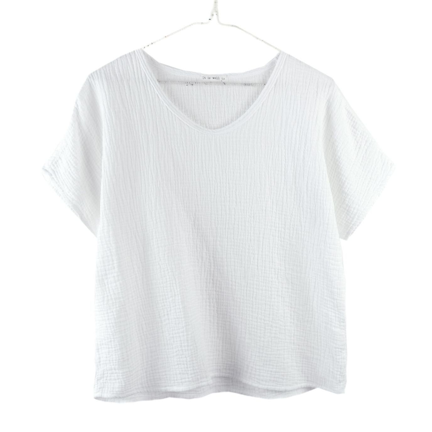 White t-shirt on a white background