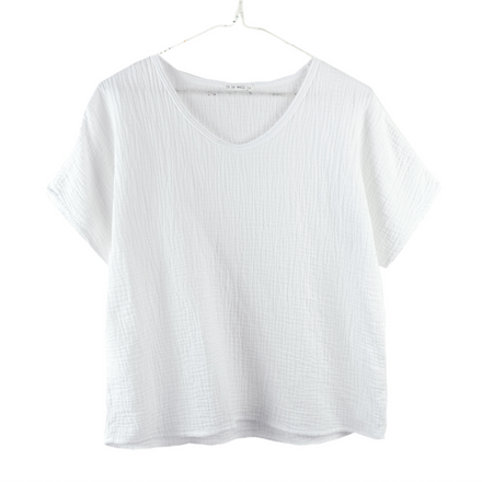 White t-shirt on a white background