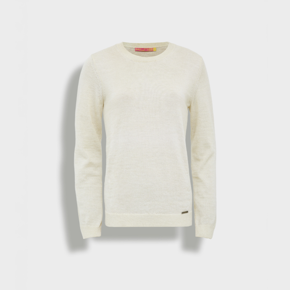 White sweater on a light gray background