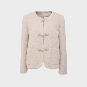 Beige jacket on a light gray background