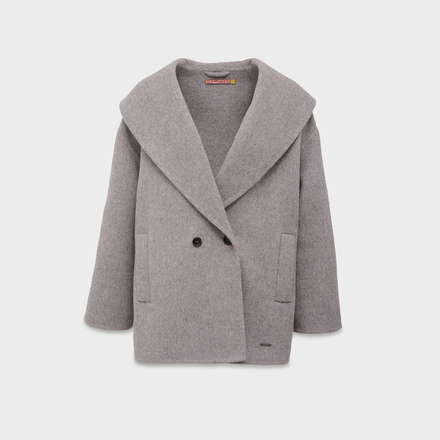 Gray coat on a white background