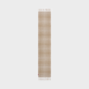 Scarf with a plaid pattern on a white background