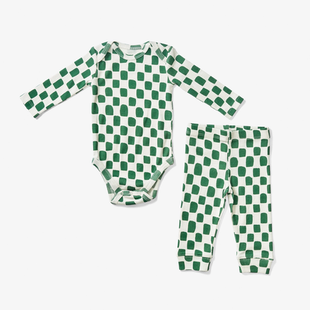 Lewis Babies' Checker Onesie & Pant Set