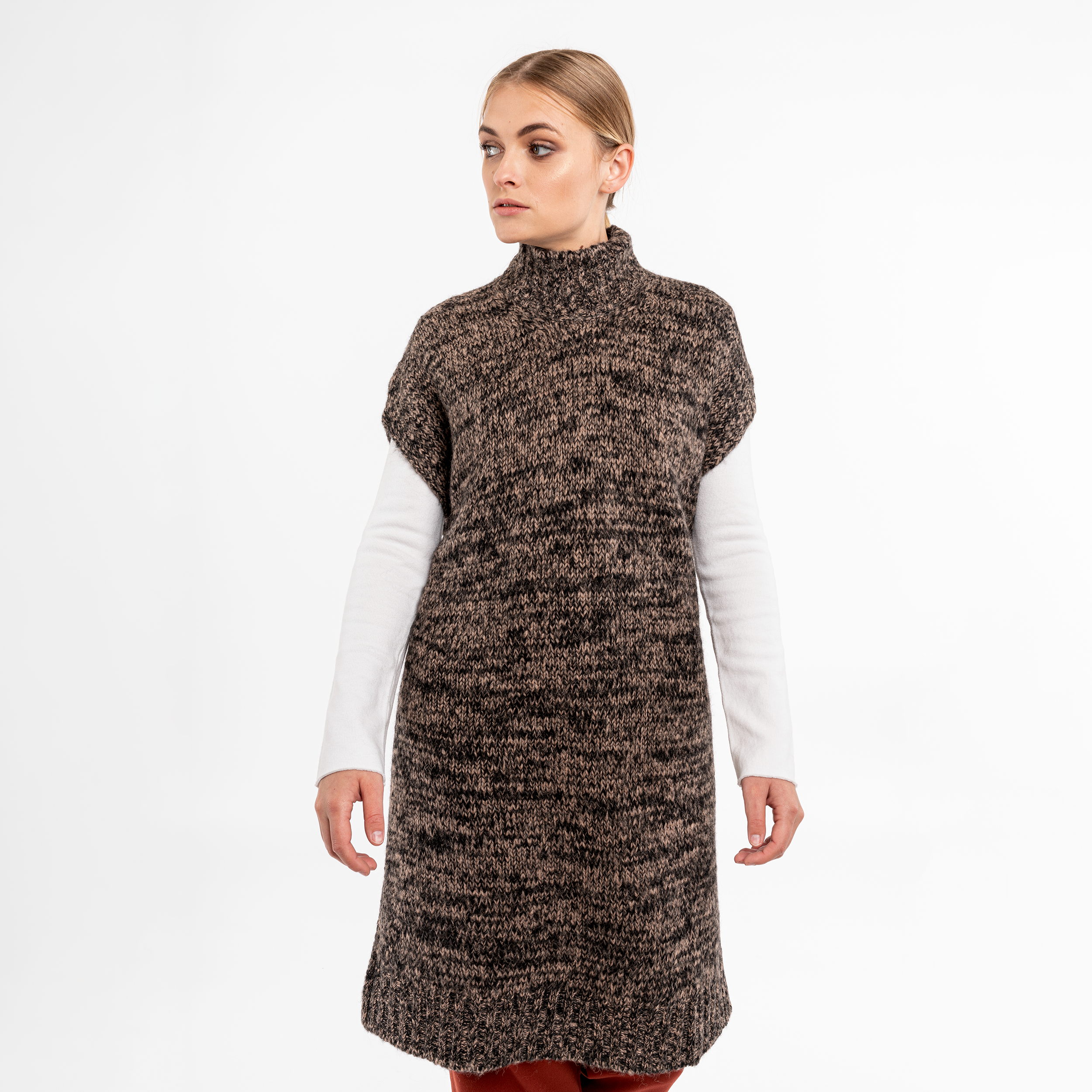 Long Turtleneck Alpaca Poncho | Cozy & Elegant Layer | Fluff