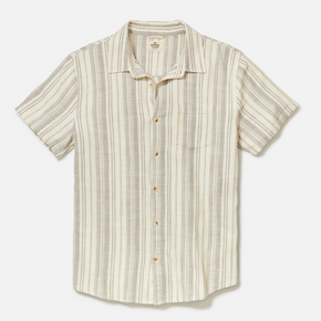 Striped collared shirt on a white background
