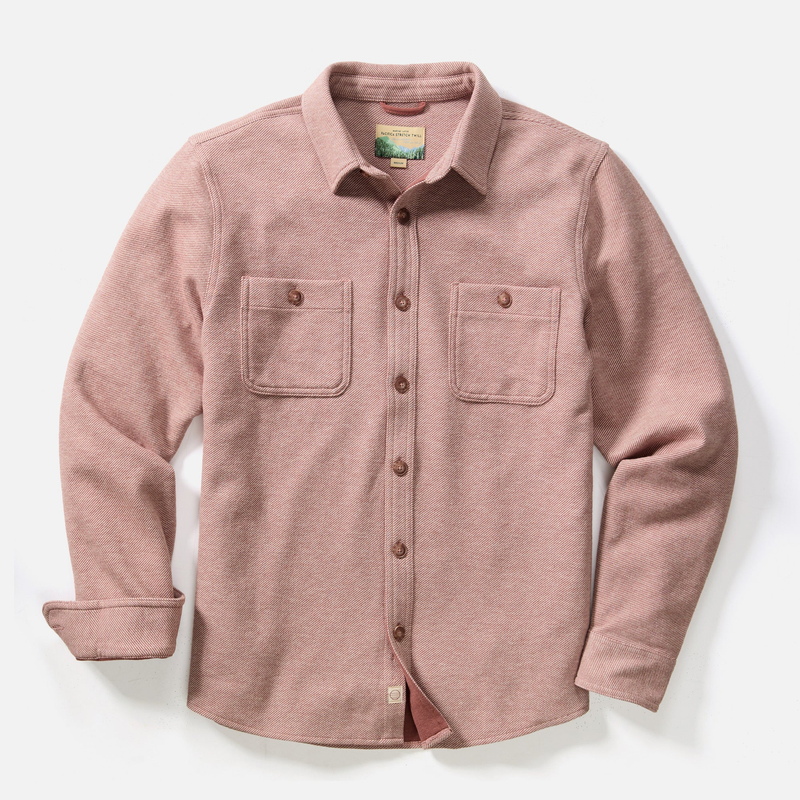 Pink flannel shirt on a white background