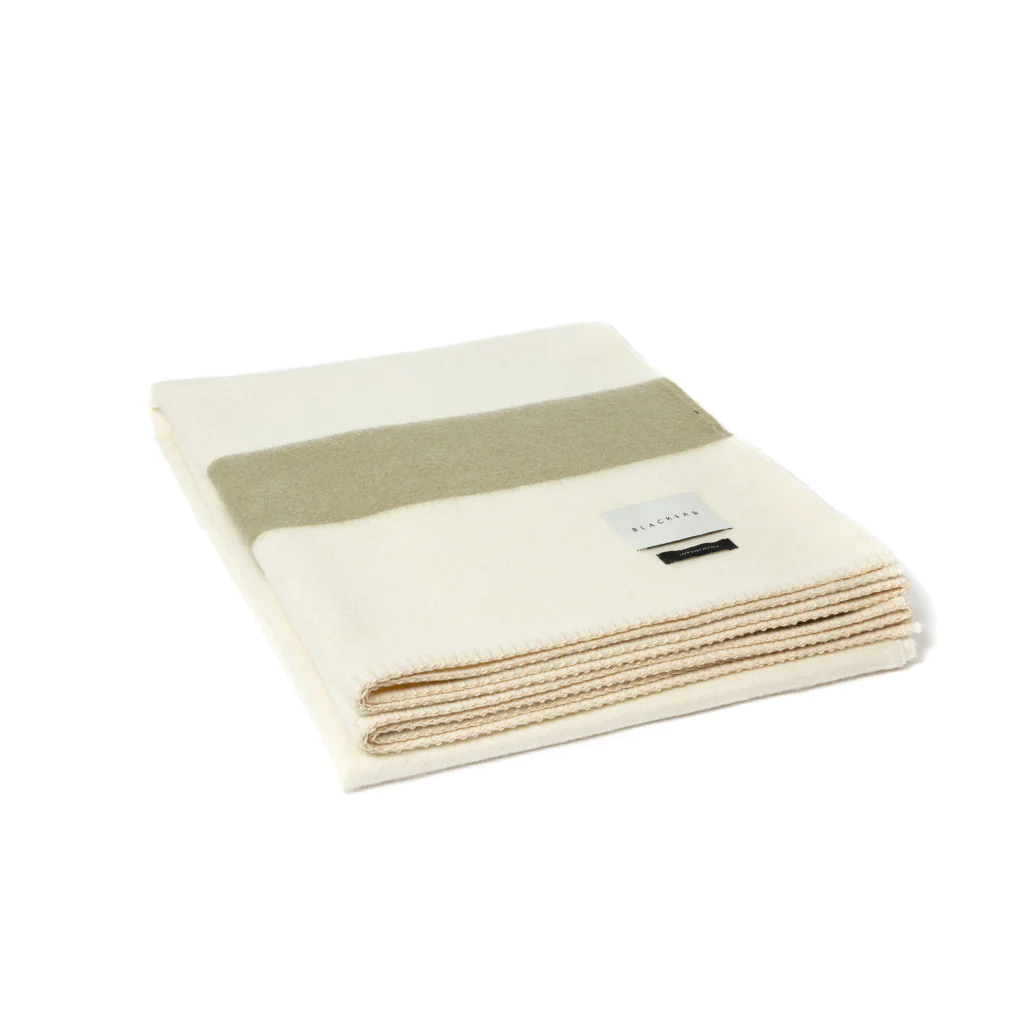 Mason Baby Alpaca Throw – Ivory/Boa