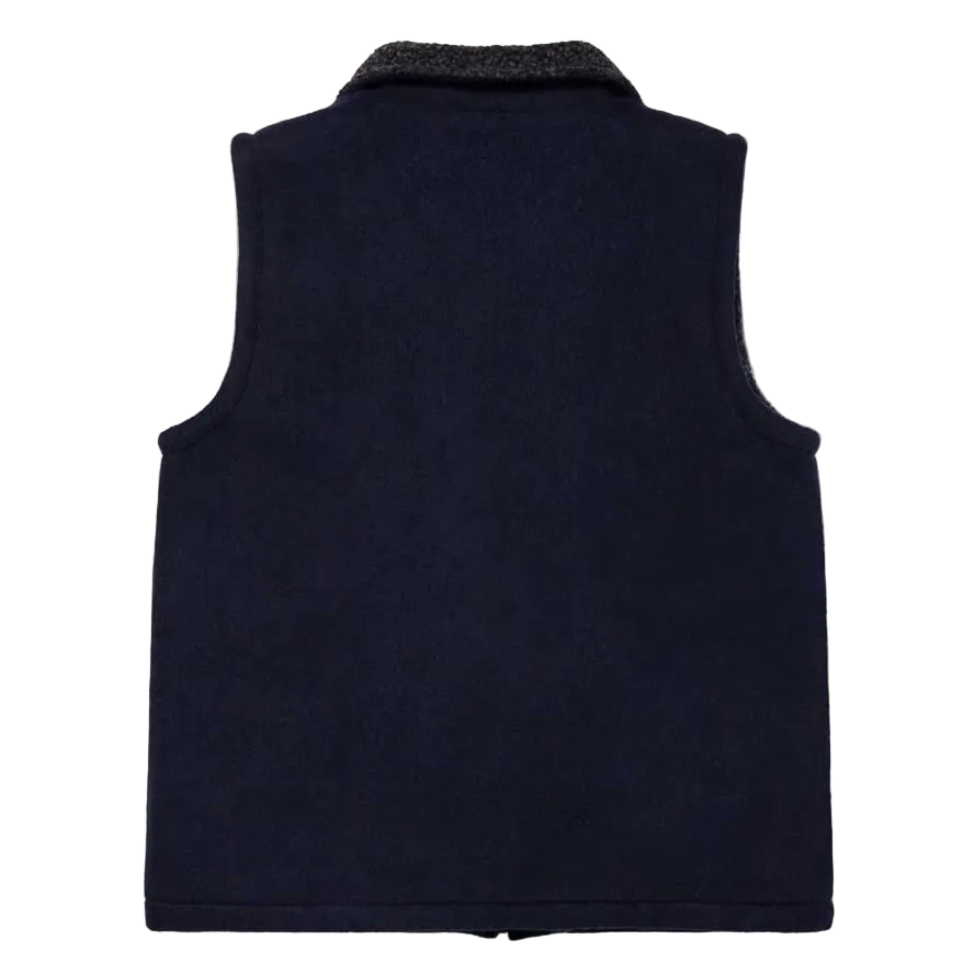 Navy vest on a white background