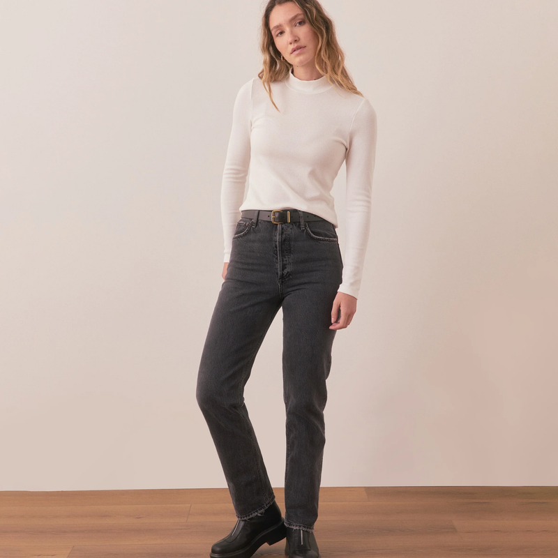 Marine Layer Long Sleeved Lexi Rib Mock Neck