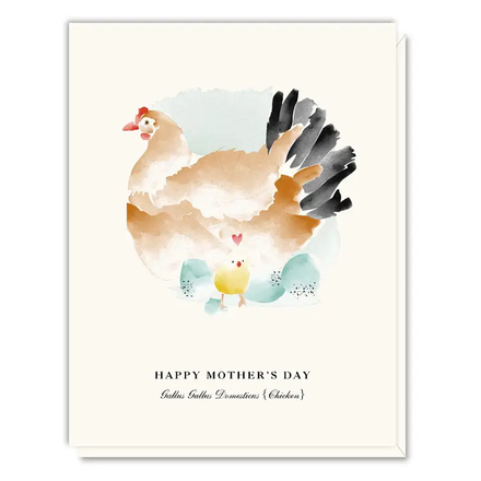 'Mother's Day Hen with Chick' Card