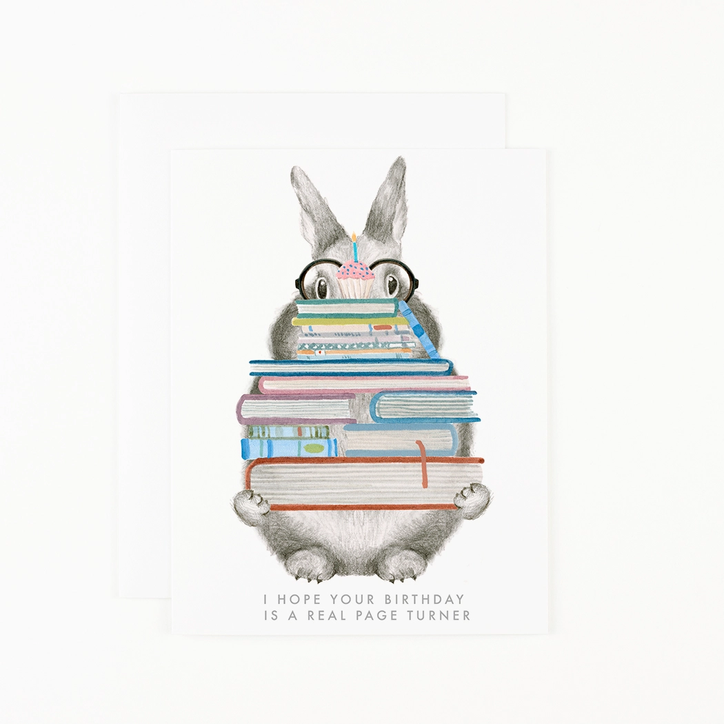 'Page Turner' Birthday Card
