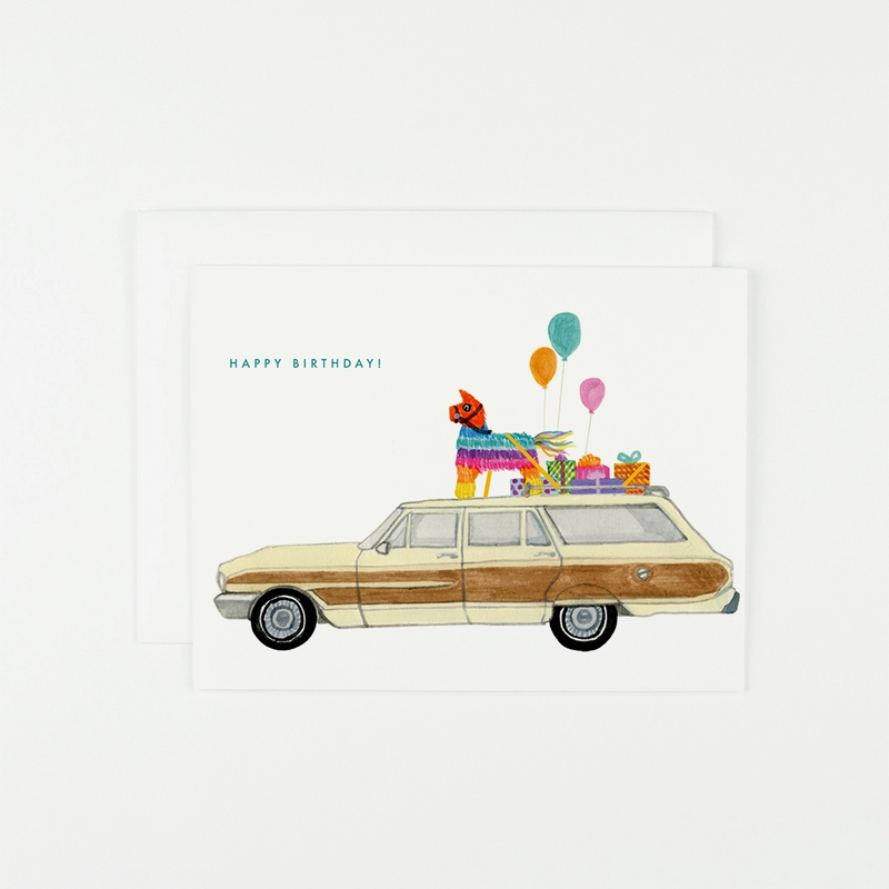 'Party on the Way' Birthday Card