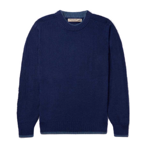 Blue sweater on a white background