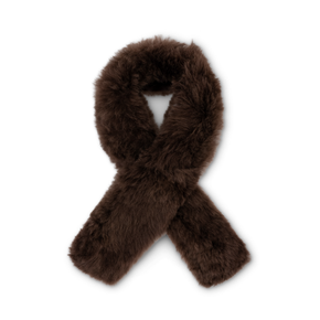 Brown fur stole on a white background