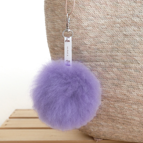 Fluffball Alpaca Fur PomPom Keychain