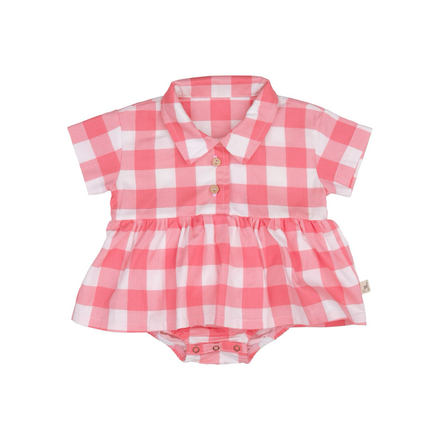 Red Caribou Babies Aloha Onesie Dress