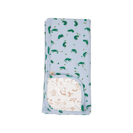 Red Caribou Babies Reversible Blanket