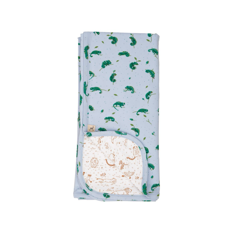 Red Caribou Babies Reversible Blanket