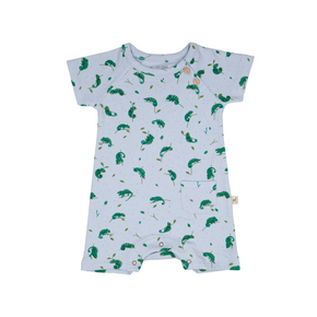 Red Caribou Babies Short Sleeved Jumpsuit