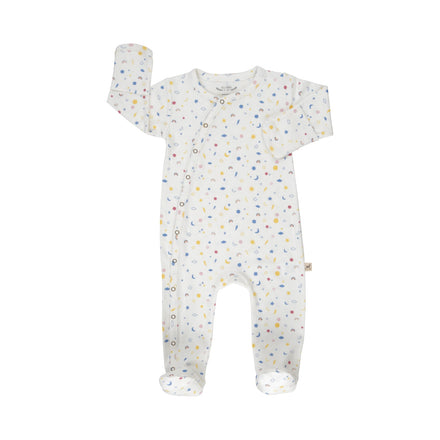 Red Caribou Baby Buttons Pima Cotton Jumpsuit