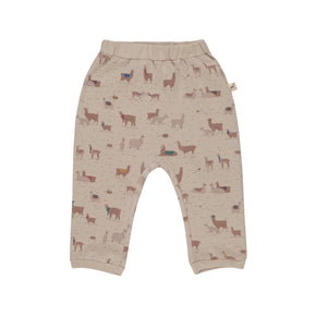 Baby pants with animal pattern on a white background