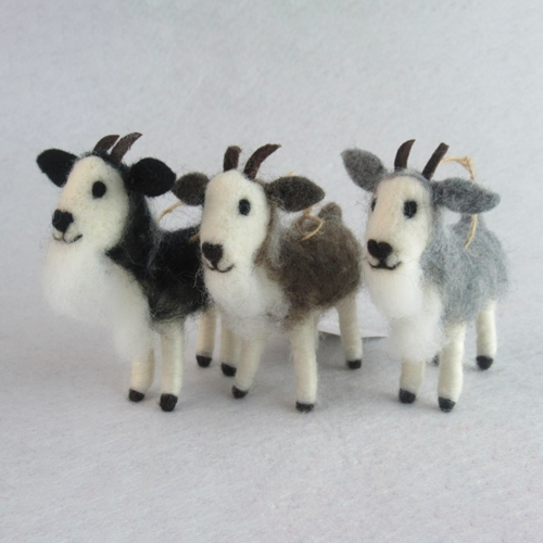 Goat Needle Felt Ornament