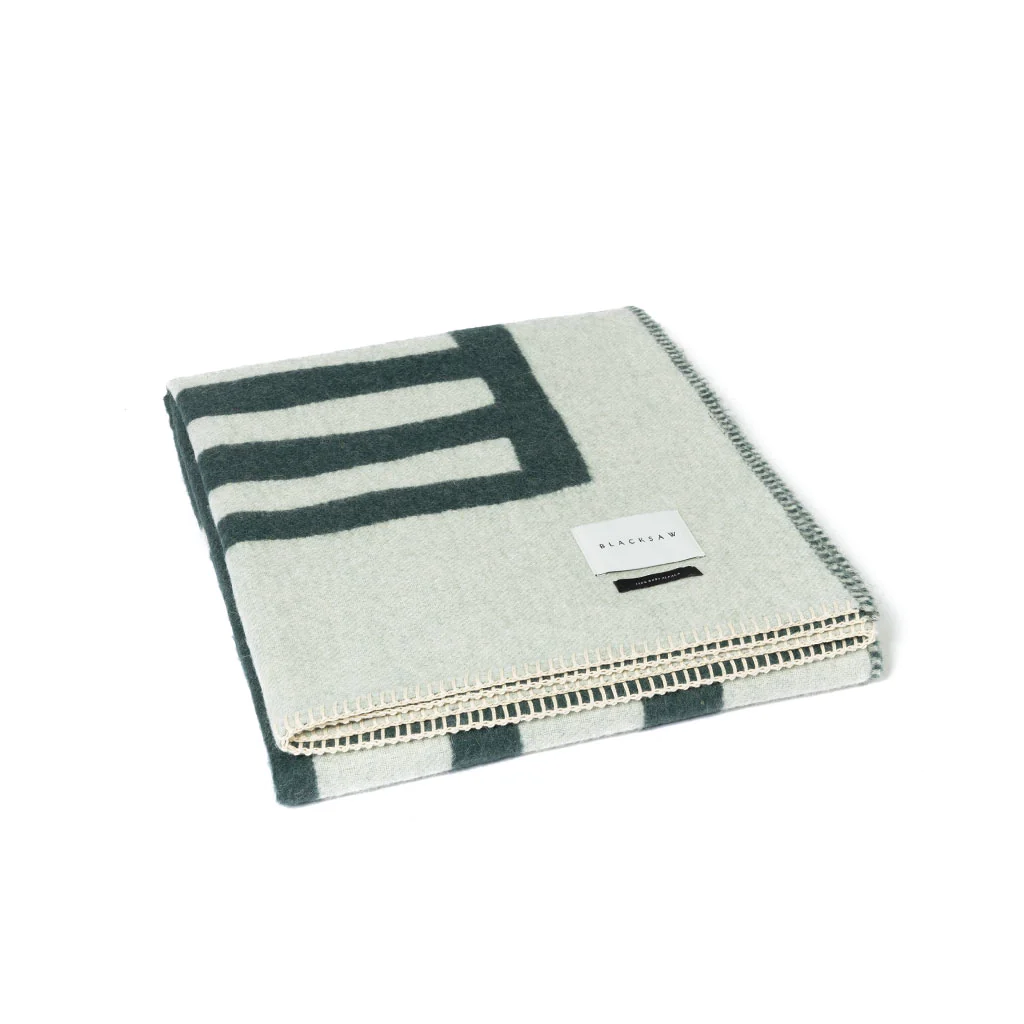 Rosin Reversible Alpaca Throw - Dark Forest/Bone