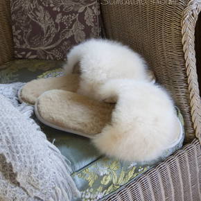 Samantha Holmes Alpaca Fur Slides