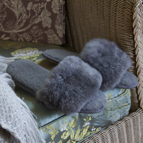 Samantha Holmes Alpaca Fur Slides