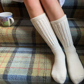 Samantha Holmes Cozy Alpaca Rib Knit Socks