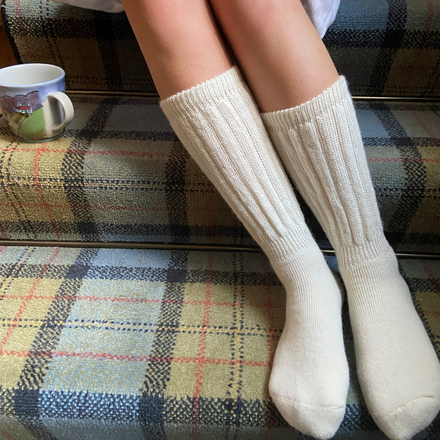 Samantha Holmes Cozy Alpaca Rib Knit Socks