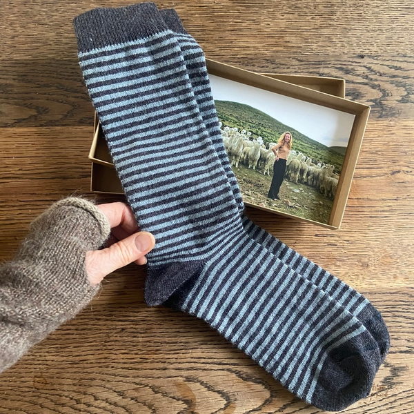 Samantha Holmes Men's Stripey Alpaca Socks