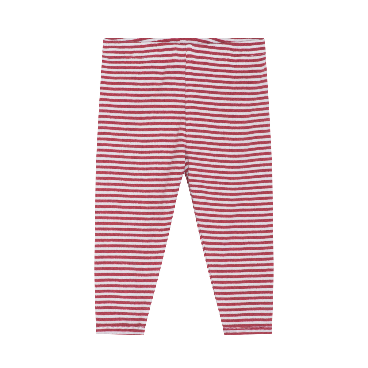 Red and white striped leggings shown flat against a solid white background.