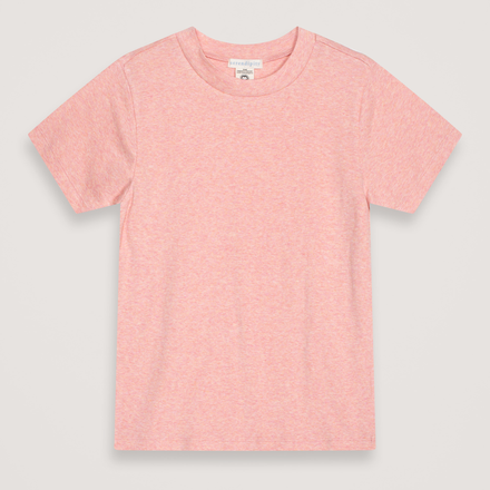 Pink t-shirt on a light gray background