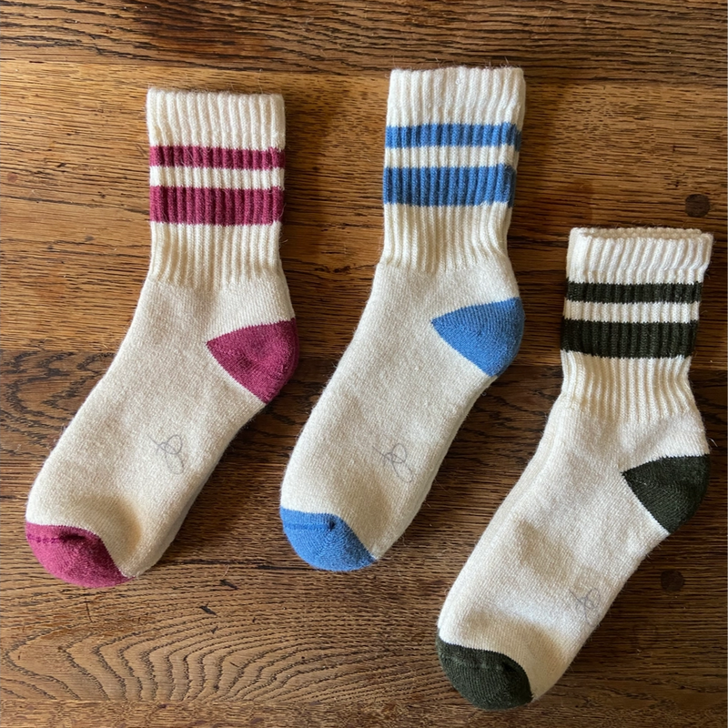 Samantha Holmes Preppy Alpaca Pima Cotton Socks