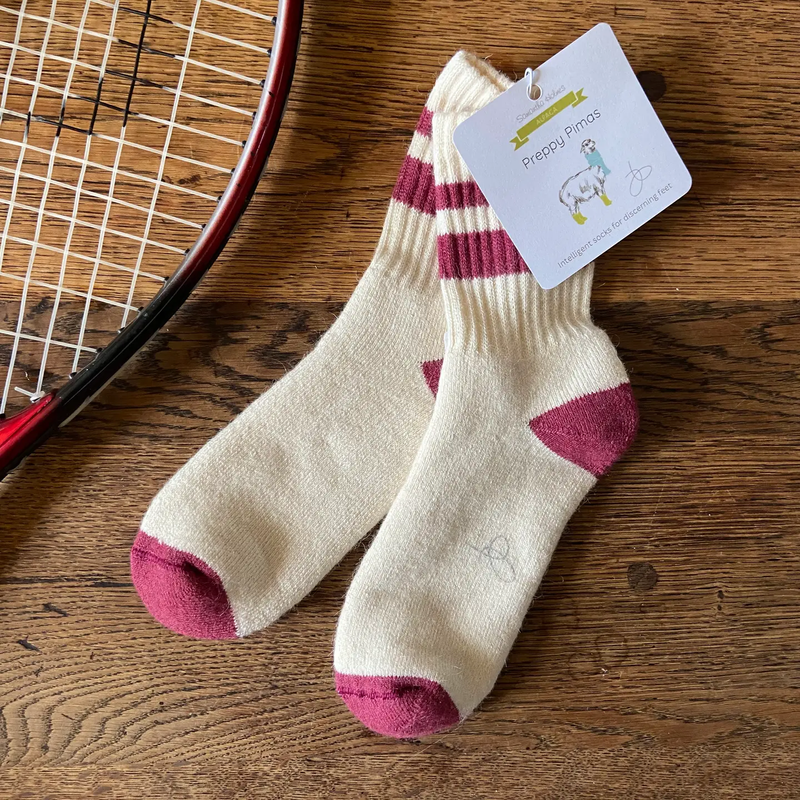 Samantha Holmes Preppy Alpaca Pima Cotton Socks