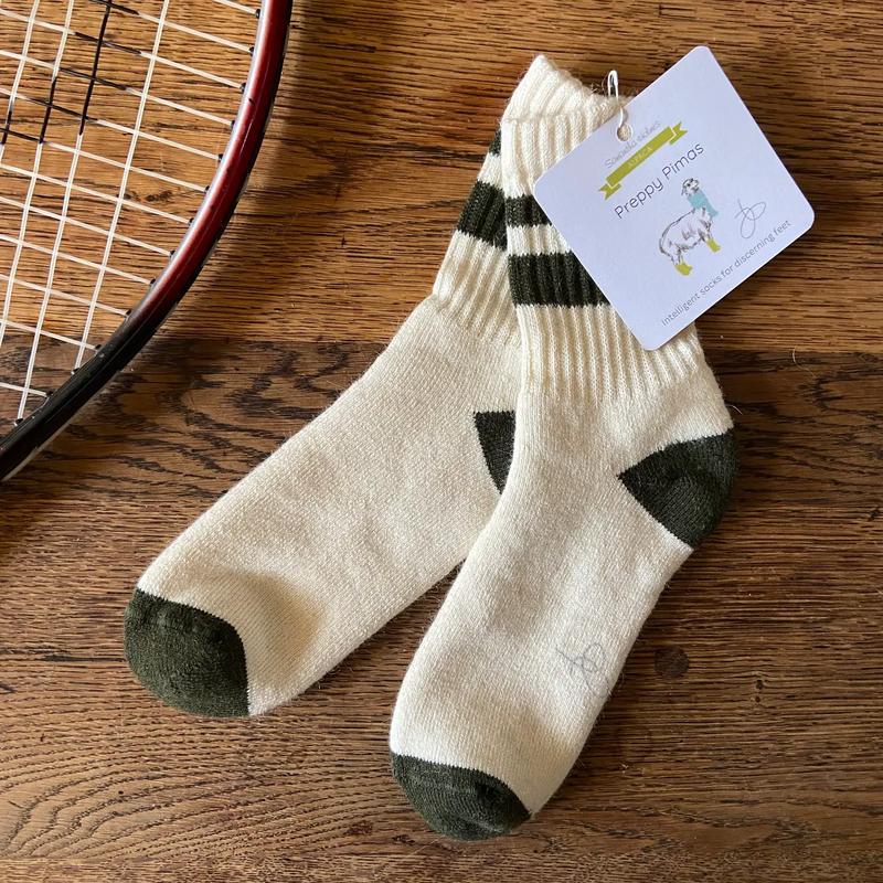 Samantha Holmes Preppy Alpaca Pima Cotton Socks