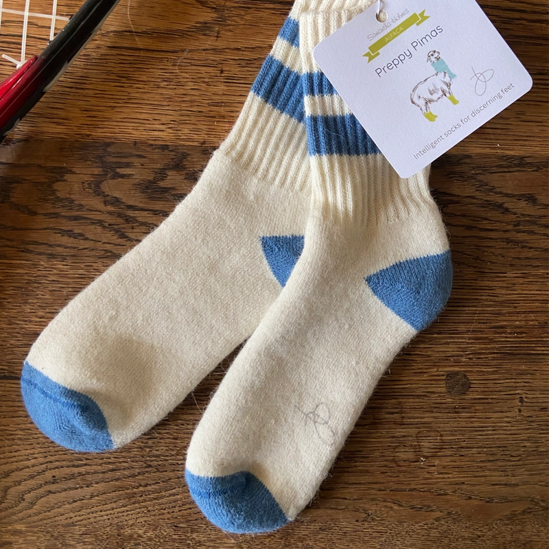 Samantha Holmes Preppy Alpaca Pima Cotton Socks