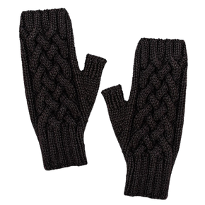 Shadow Cable Fingerless Alpaca Gloves