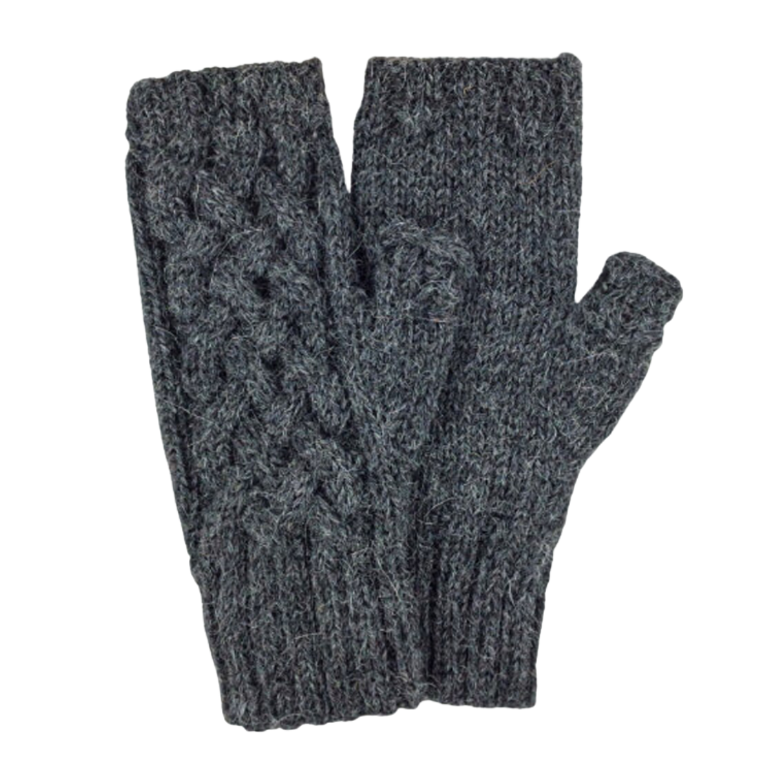 Shadow Cable Alpaca Fingerless Gloves
