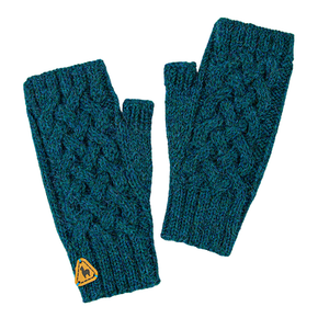 Shadow Cable Fingerless Alpaca Gloves